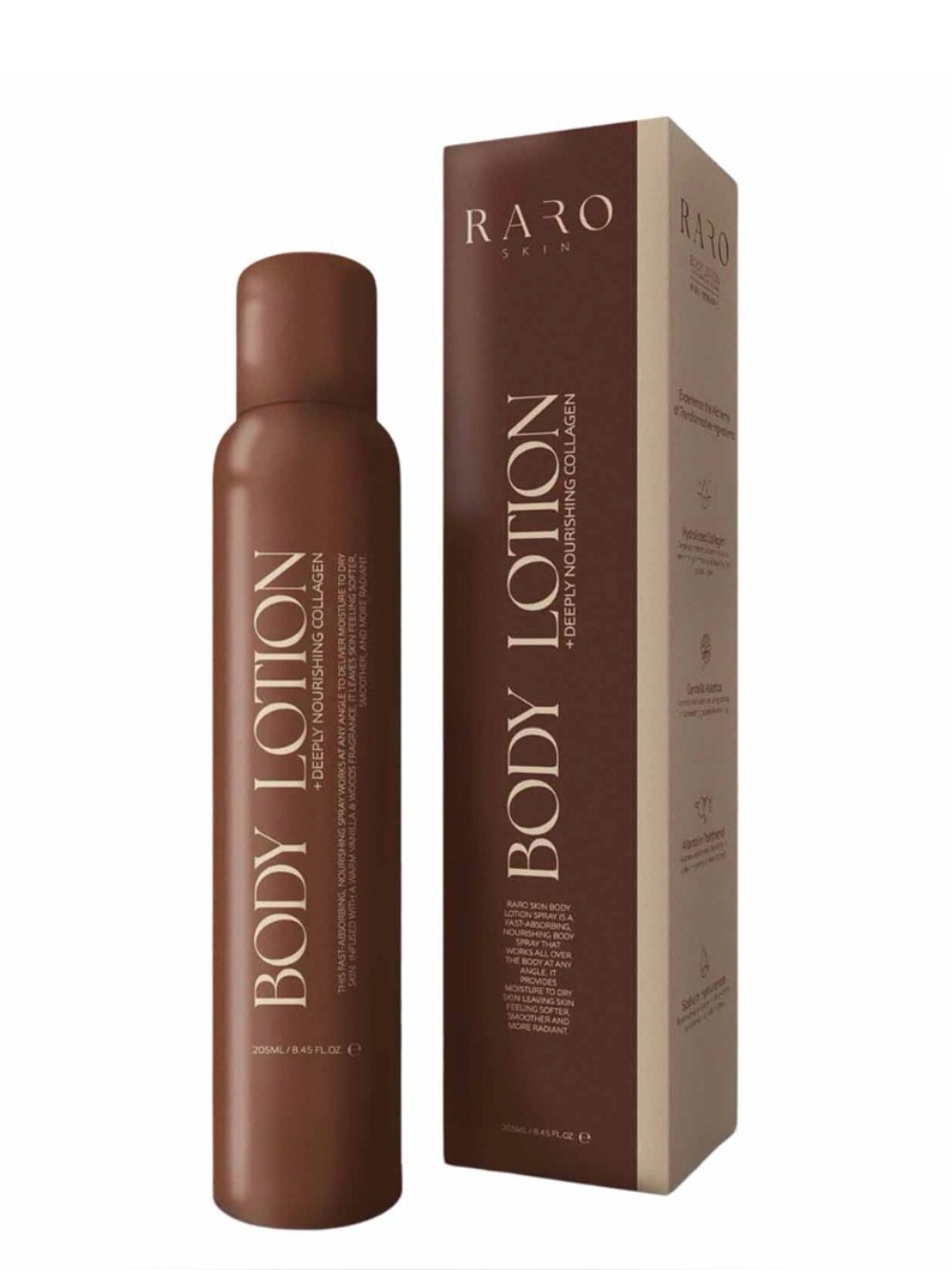 RARO Skin Body Lotion + Deeply Nourishing Collagen, a 205ml  fast-absorbing
